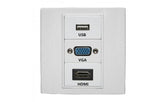 Vga Hdmi Usb Multimedia Faceplate Wall Plate